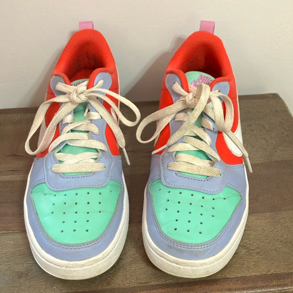 Nike Kids Sneakers in Red, Purple, and Green